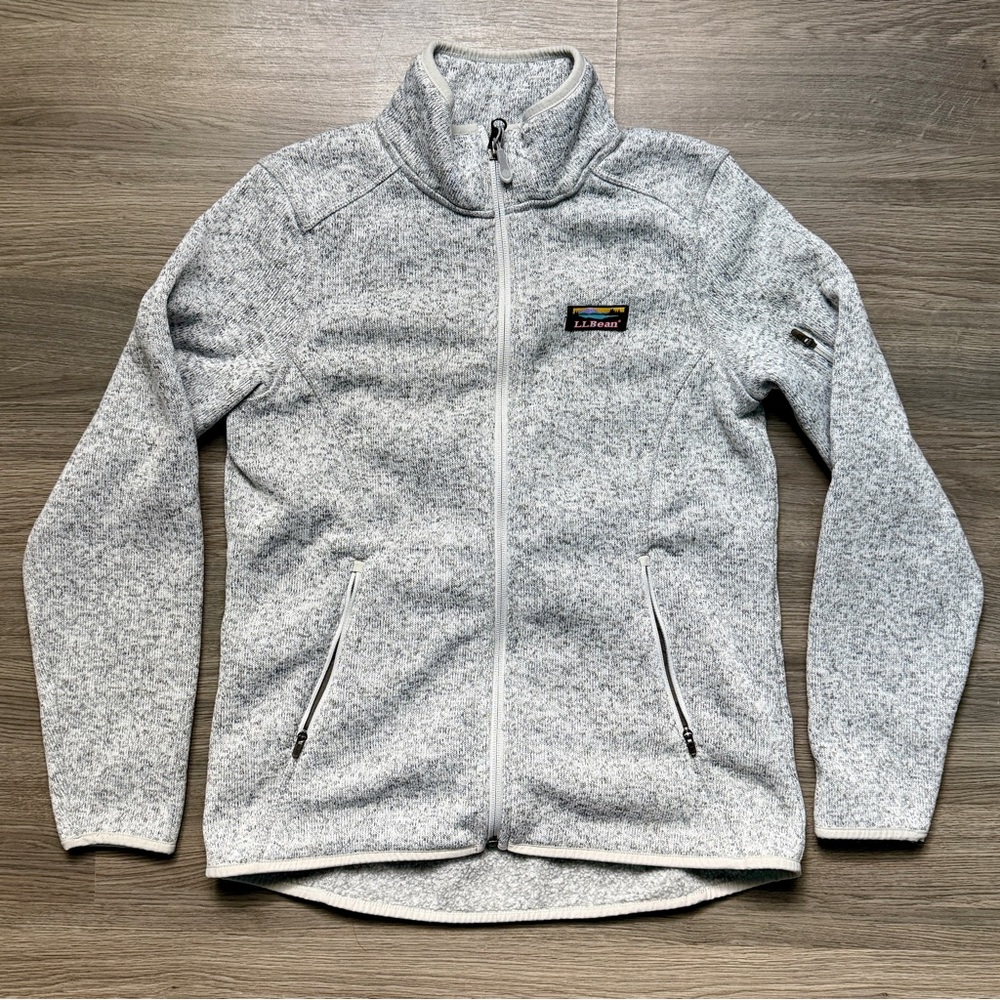 L.L. Bean Women’s Sweater Fleece Full-Zip Jacket - Grey